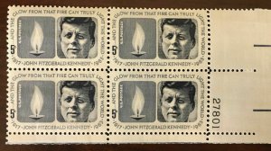 US Stamps Scott 1246 Plate Block Of 4 John F Kennedy MNH 1964