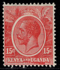 KENYA and UGANDA GV SG82, 15c rose-carmine, M MINT.