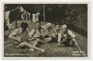 Picture Postcard / Postmark / Stamp Netherlands 1937 World Jamboree Bloemendaal 