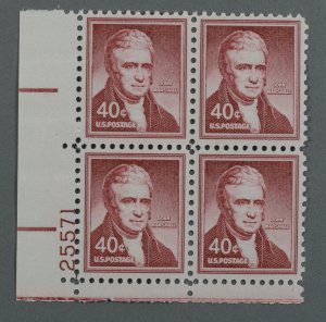 United States #1050a MNH XF Plate Block Gum Xtra Fine Dry Print John Marshall