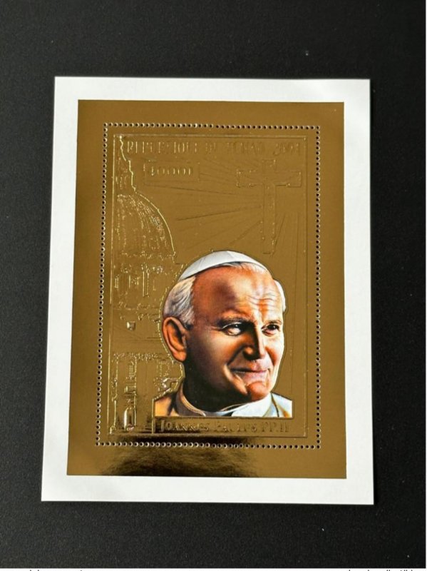 Chad 2001 Mi. Bl. 320 A Gold or Pope John Paul II