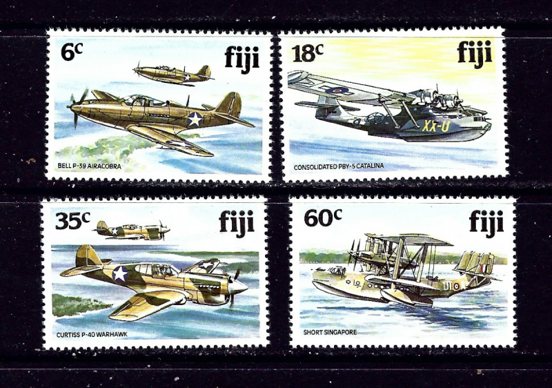 Fiji 454-57 MNH 1981 WWII Aircraft
