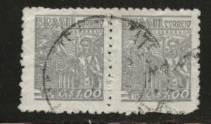 Brazil Scott 664 Used 1947 stamp pair wmk 264