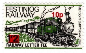 (I.B) Festiniog Railway : Railway Letter Fee 10p on 1/2d OP