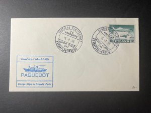 1969 Iceland Cover TS Hanseatic North Atlantic Paquebot German Atlantic Line