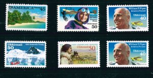 US Scott # C-127 ~ C-132   1990 - 1993 Airmails Set of 6 MNH