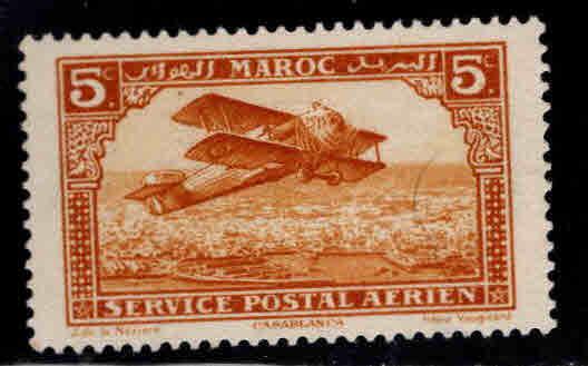 French Morocco Scott C1 MH* airmail bi-plane expect similar centering