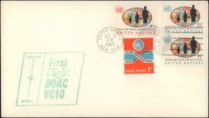 United Nations, New York, First Flight