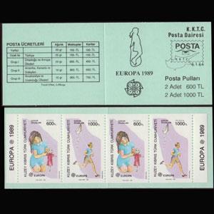 TURKISH-CYPRUS 1989 - Scott# 246A Booklet-Europa NH