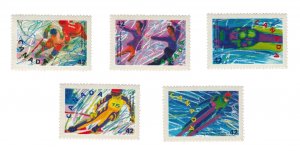 OLYMPIC ALBERTVILLE FRANCE = BOBSLEIGH SKATING SKI = Canada 1992 #1399-1403 MNH