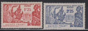 FRENCH  GUINEA   164-165  MINT HINGED