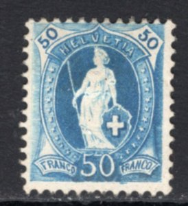 Switzerland 1882 Helvetia 50c Blue Perf 11.75 Mint #86