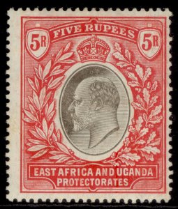 EAST AFRICA and UGANDA EDVII SG30, 5r grey & red, M MINT. Cat £170.