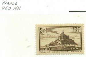 FRANCE #250, Mint Never Hinged, Scott $32.50