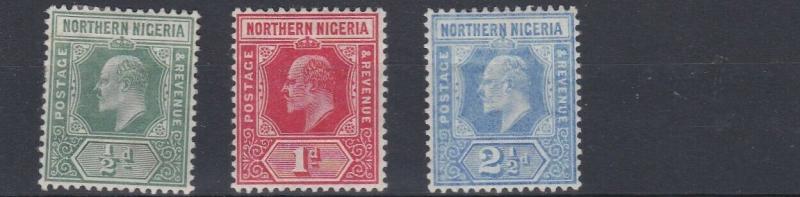 NORTHERN NIGERIA  1910 - 11     S G  28 - 31   VARIOUS VALUES TO 2 1/2D       MH