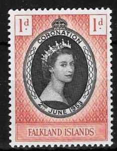 FALKLAND ISLANDS SG186 1953 CORONATION MNH