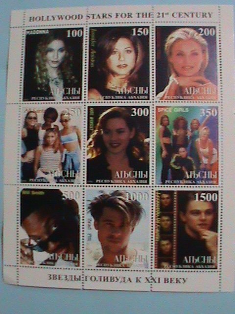 TUBA STAMP:1998 21ST CENTURY HOLLYWOOD STARES-MADONNA MNH STAMP SHEET.