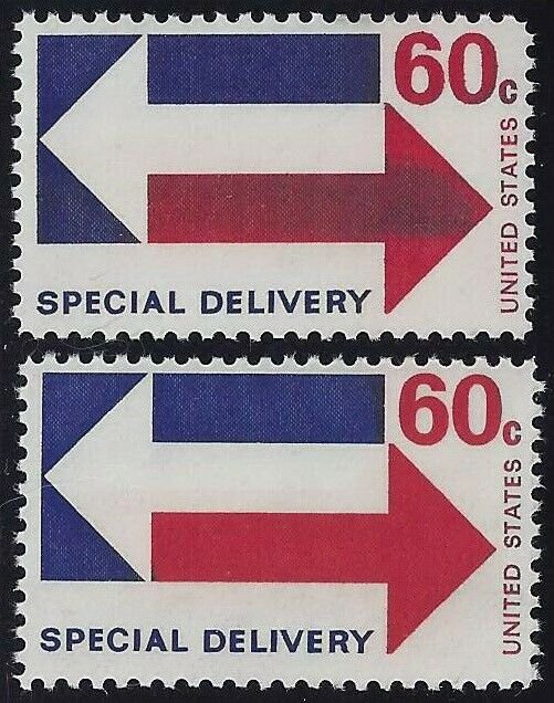 E23 - 60c Special Delivery Inking Error / EFO Mint NH