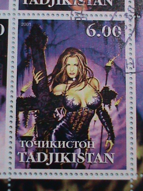 ​TAJIKISTAN STAMP:2001 DORIAN CLEAVENGER MNH STAMP SHEET