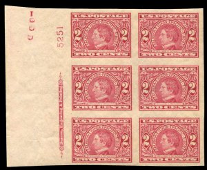 United States, 1904-9 #371 Cat$225, 1909 2c Alaska-Yukon, imperf. left sheet ...