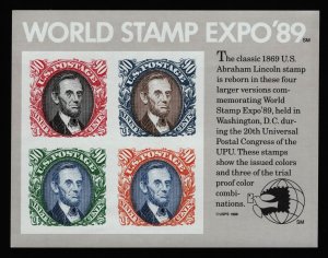 #2433 90c World Stamp Expo 89, Souvenir Sheet, Mint **ANY 5=FREE SHIPPING**