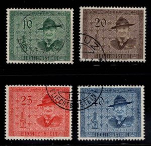 Liechtenstein Scott 270-273 Used Scout 1953 Baden Powell stamp set