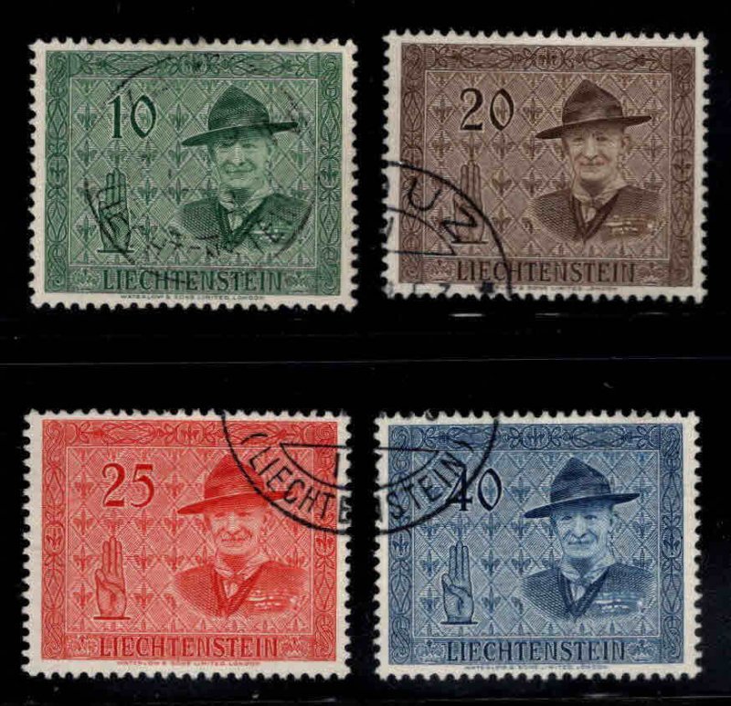 Liechtenstein Scott 270-273 Used Scout 1953 Baden Powell stamp set