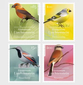 2021 Liechtenstein Songbirds (4) (Scott 1830-33) MNH