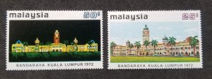 Malaysia Kuala Lumpur 1972 City Building Landmark Tourism Scenery (stamp) MNH