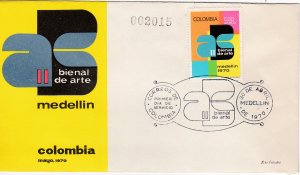 Colombia # C529, Art Exhibition, First Day Cover