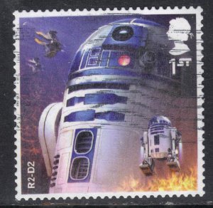 GB 2017 QE2 1st Star Wars (4th Issue) 'R2-D2' used Self Adhesive SG 4018 ( H1...