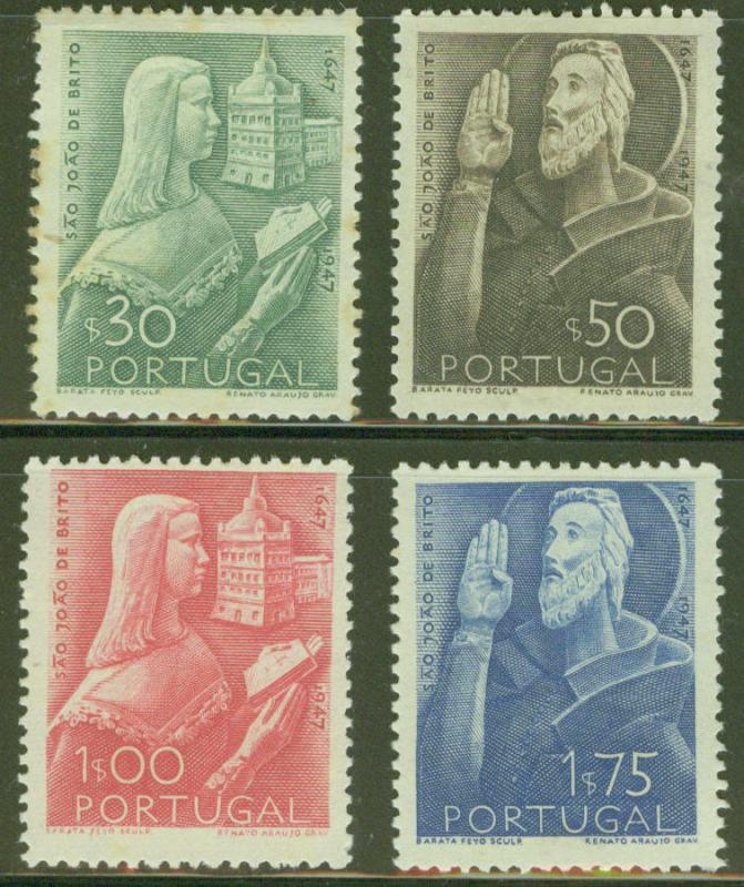 PORTUGAL Scott 689-92 MH* St. John de Brito set CV $23.