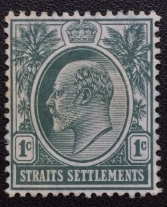 Malaya Straits Settlements 1910 KEVII 1c MH MCCA SG#127b M4326