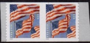 US Scot 5656 2022 Flag Coil Pair - BCA - From Coil of 100 - MNH