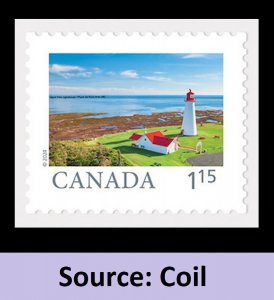 Canada 3437 Far & Wide Point Prim Lighthouse $1.15 coil single MNH 2024