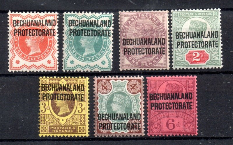 Bechuanaland Protectorate QV 1897 mint LHM set SG#59-65 WS16499