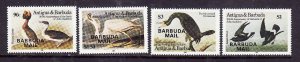 Barbuda-Sc.#706//711-Unused NH 1/2 set-id2-Birds-Audubon-1985-86-