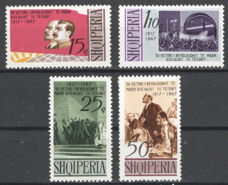 Albania 1967 50th anniv. of the Russian October Revolution MNH VF 
