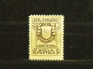 15837   SAN MARINO   MH # 78a     (18.5mm)                      CV$ 16.00