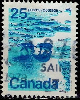 Canada 1976-77: Sc. # 597a; O/Used Perf. 13 1/2 Single Stamp