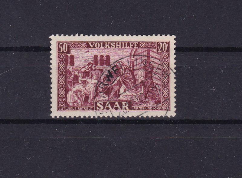 saar 1950 national relief  fund  used  stamp cat £190+  ref r15172