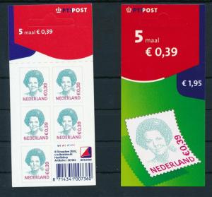 [17340] Netherlands 2002 Queen Beatrix €0,39 PTT Self Adh. Sheet MNH NVPH Va2037