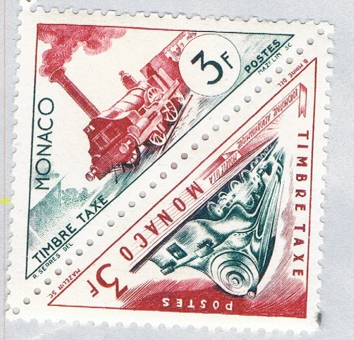 Monaco J41a MNH pair Trains 1953 (BP53012)
