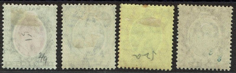 MALTA 1904 KEVII 2D 21/2D AND BOTH 4D WMK MULTI CROWN CA