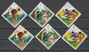 Bhutan, Scott cat. 134-139. 60th Anniversary of Boy Scouts. Canceled. ^