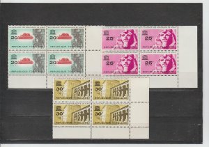 Togo  Scott#  476-478  MNH Blocks of 4  (1964 UNESCO)