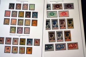 COLOR PRINTED DAHOMEY 1899-1944 STAMP ALBUM PAGES (16 illustrated pages)