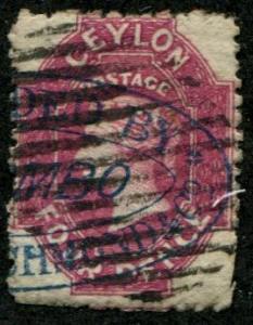 Ceylon SC#50b /SG#64 Victoria, 4d, wmk 1b, used