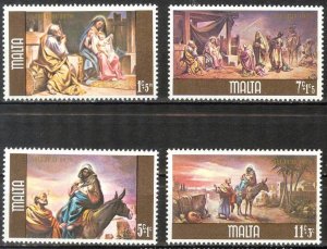 Malta 1979 Christmas set of 4 MNH