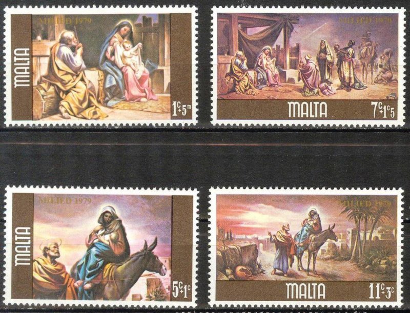 Malta 1979 Christmas set of 4 MNH